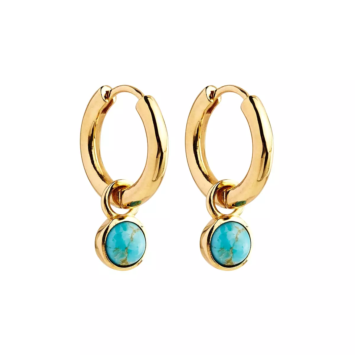 A Najo Heavenly Turquoise Gold Earrings