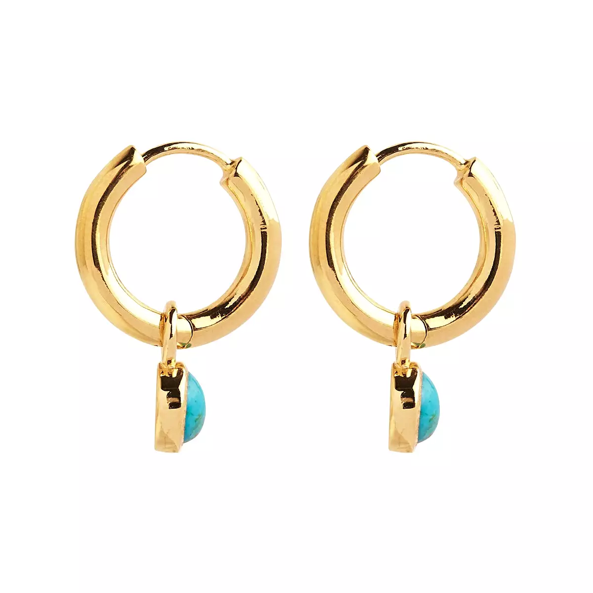 A Najo Heavenly Turquoise Gold Earrings