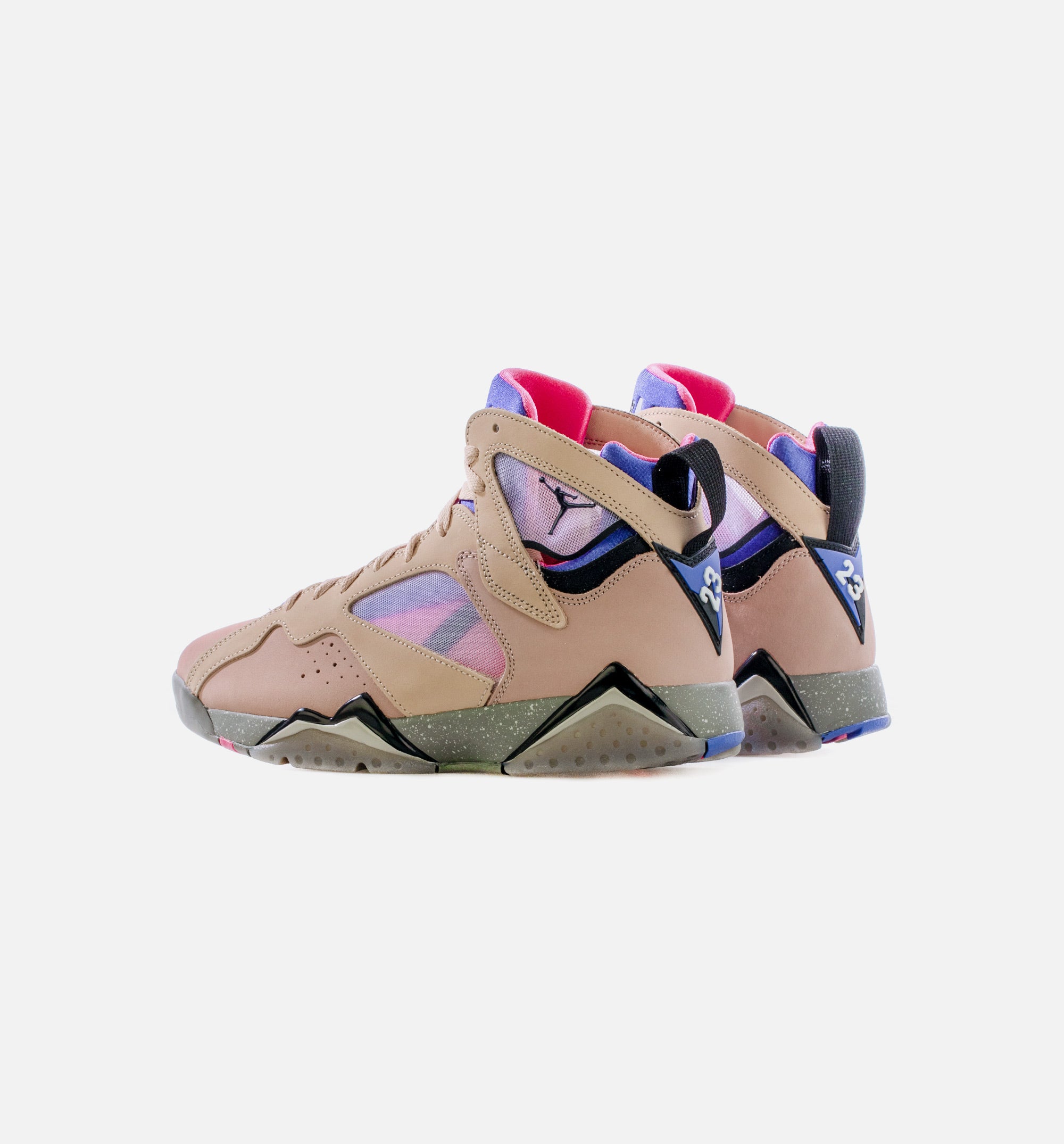 Air Jordan 7 Sapphire Mens Lifestyle Shoe - Beige/Black Free Shipping