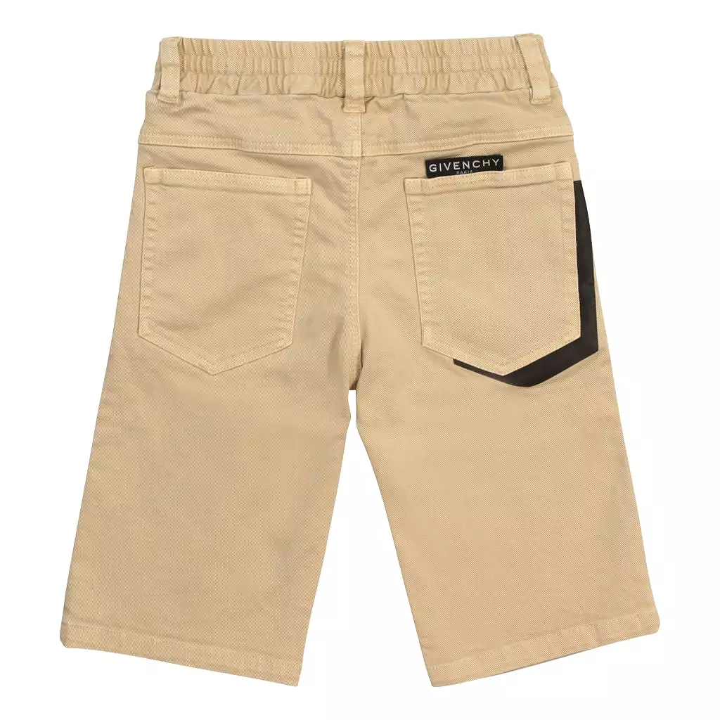 Beige Stone Bermuda Shorts