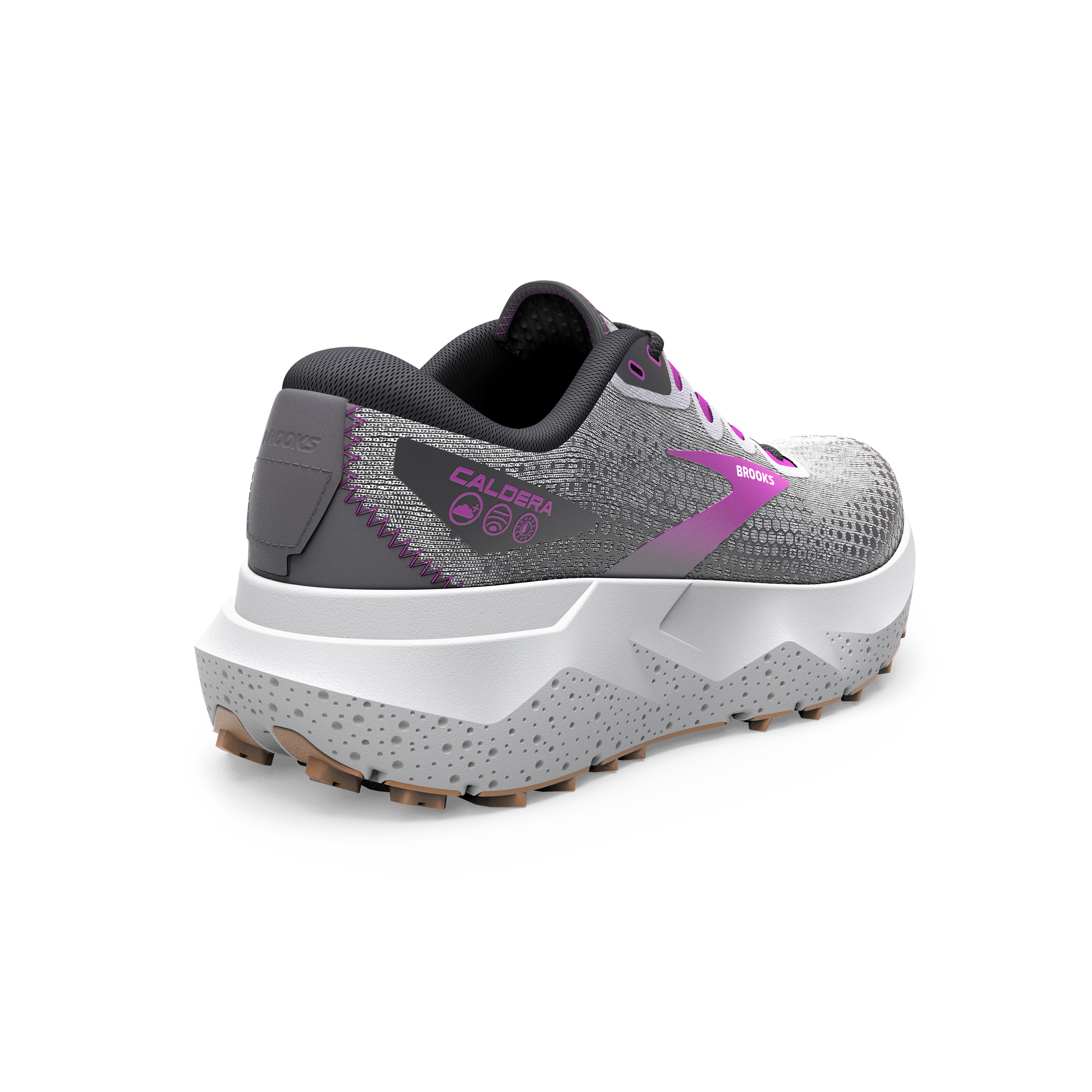 Brooks Caldera 6 (B Width) - Oyster/Blackened Pearl/Purple (Womens)