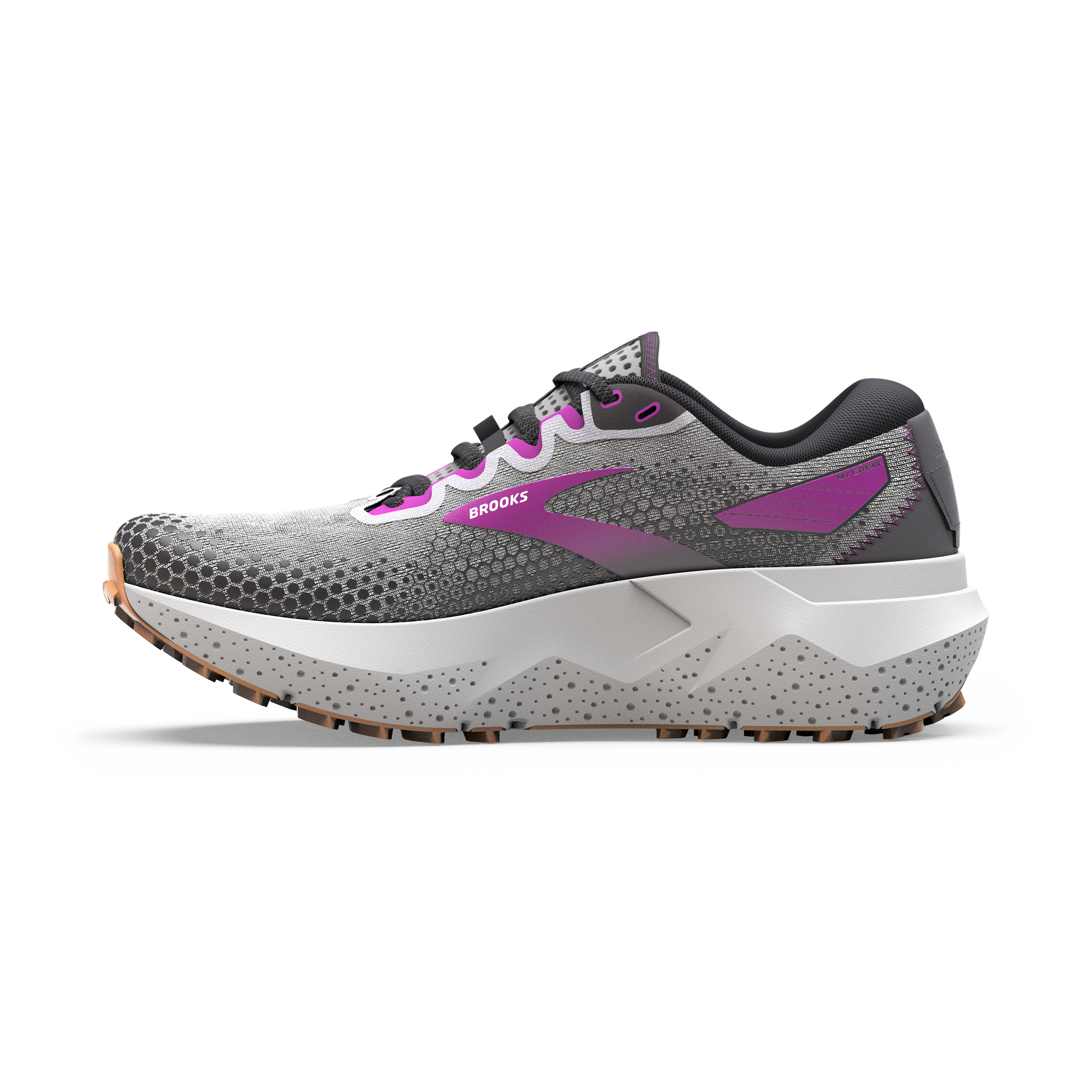 Brooks Caldera 6 (B Width) - Oyster/Blackened Pearl/Purple (Womens)