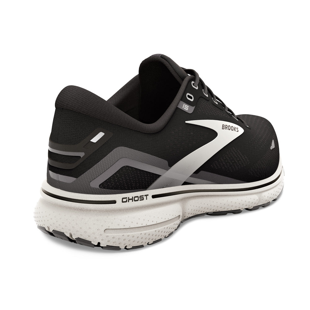 Brooks Ghost 15 (2E Width) - Black/Blackened Pearl/White (Mens)