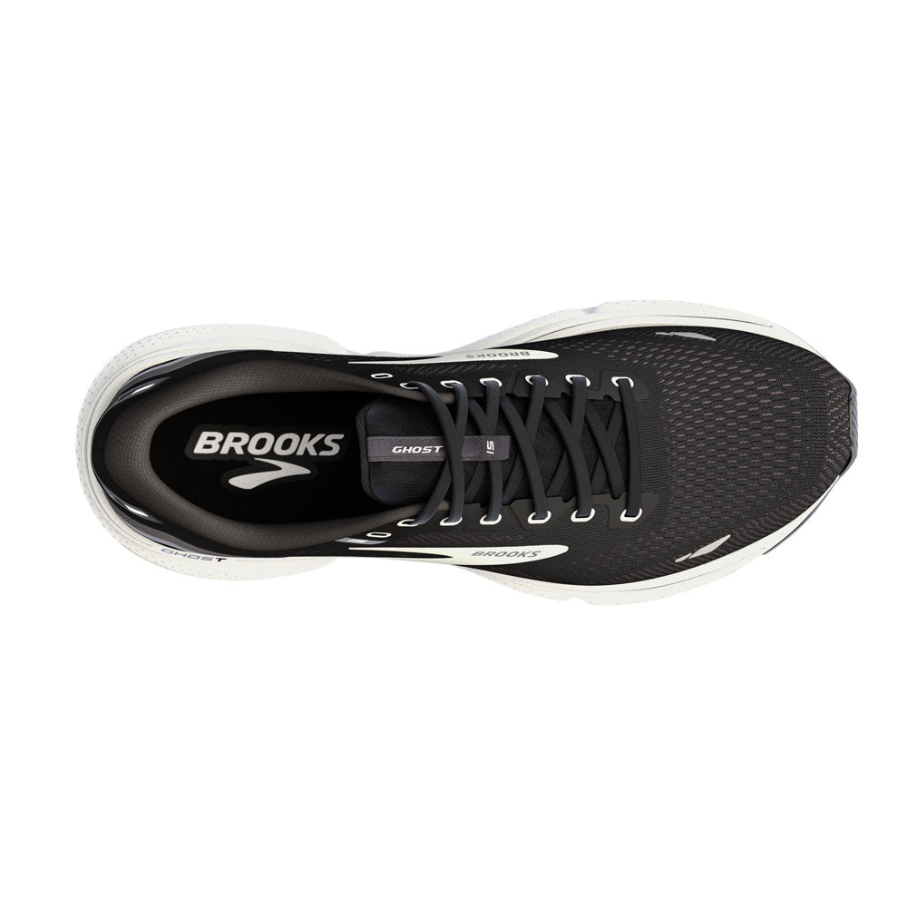 Brooks Ghost 15 (2E Width) - Black/Blackened Pearl/White (Mens)