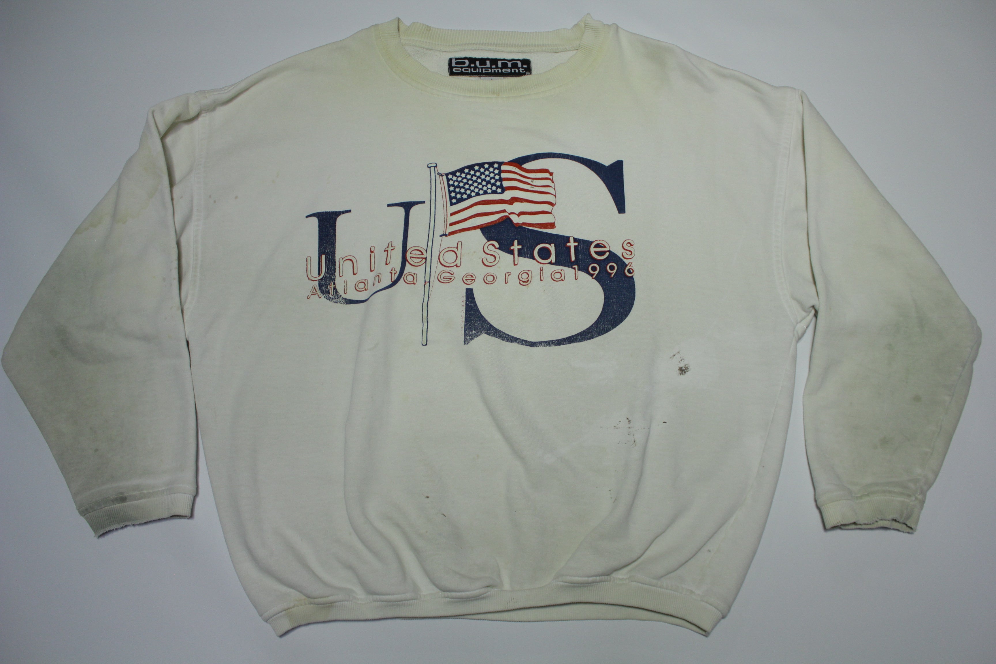 BUM Equipment 1996 Olympics Atlanta Georgia Vintage 90's USA Crewneck Sweatshirt