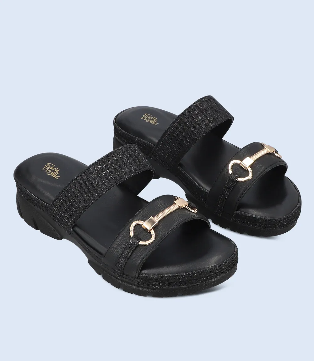 BW7920-BLACK-Women Comfort Slipper