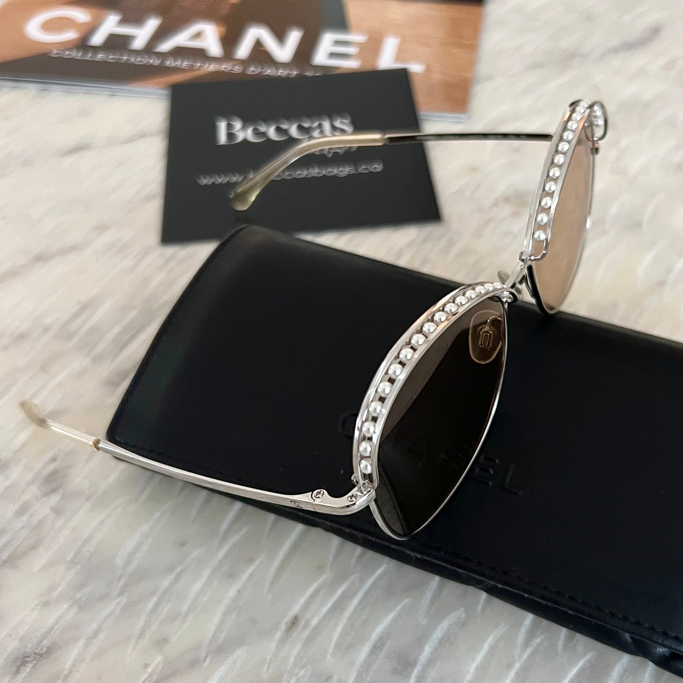 Chanel CC Pearl Sunglasses