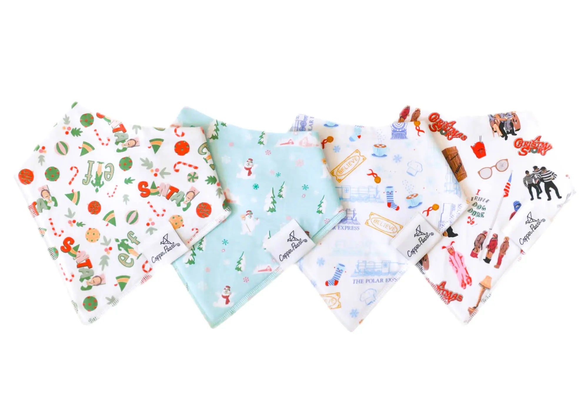 Copper Pearl - Christmas Classics Bandana Bib Set (4-Pack)