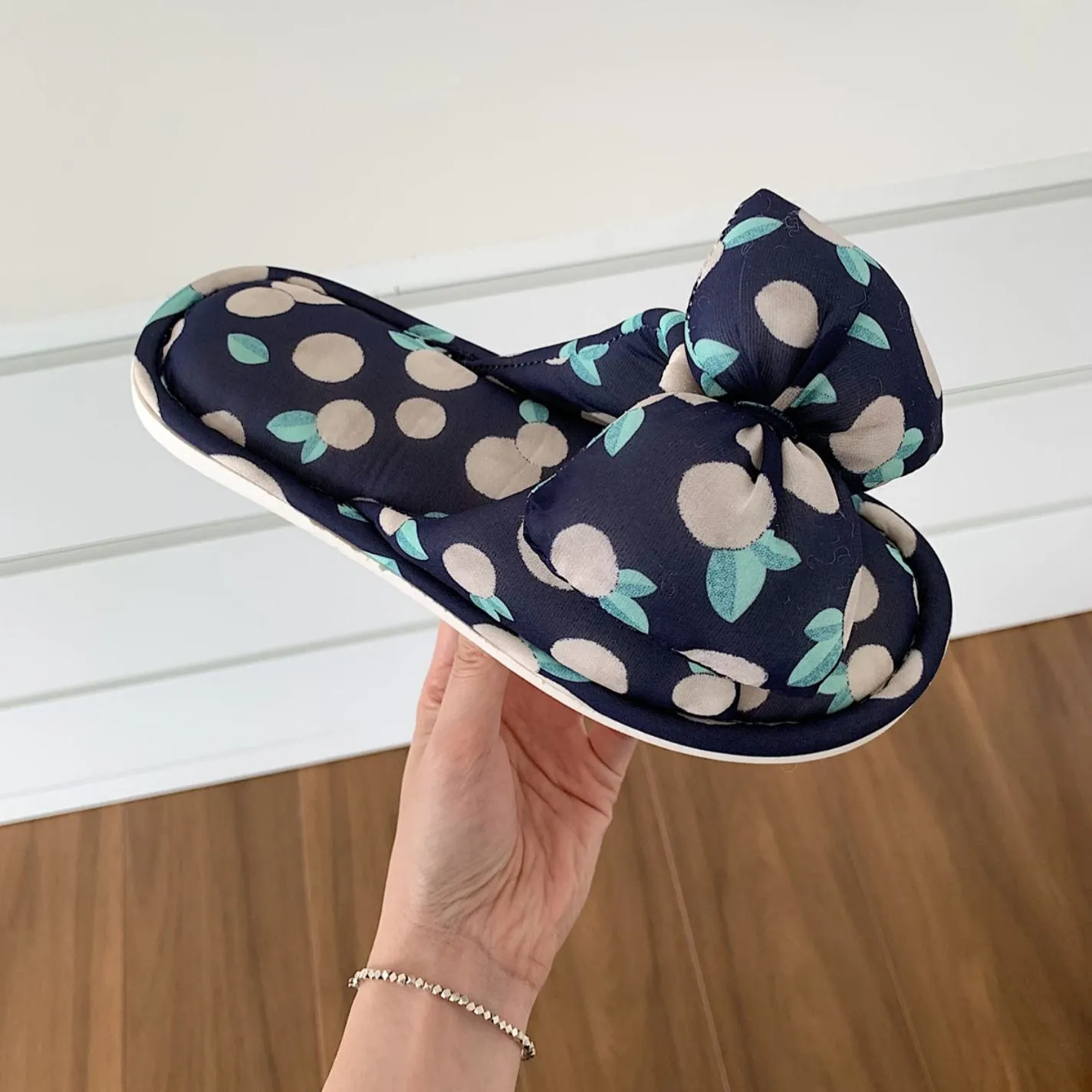 Cute Bow Soft Bottom Slippers