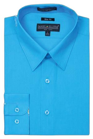 DANIEL ELLISSA CVC SLIM FIT SHIRT DS3003 TURQUOISE