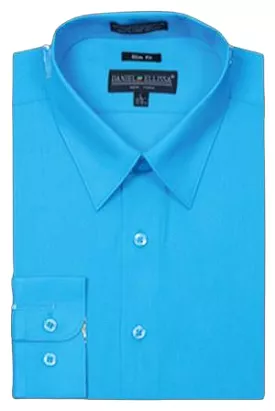 DANIEL ELLISSA CVC SLIM FIT SHIRT DS3003 TURQUOISE