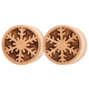 Diamond Flake Snowflake Wood Plugs