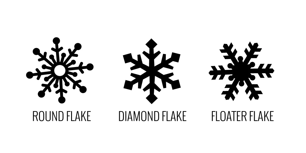 Diamond Flake Snowflake Wood Plugs