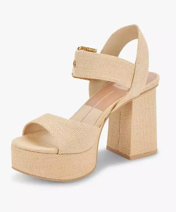 Dolce Vita Bobby Platform Sandal - Natural Raffia