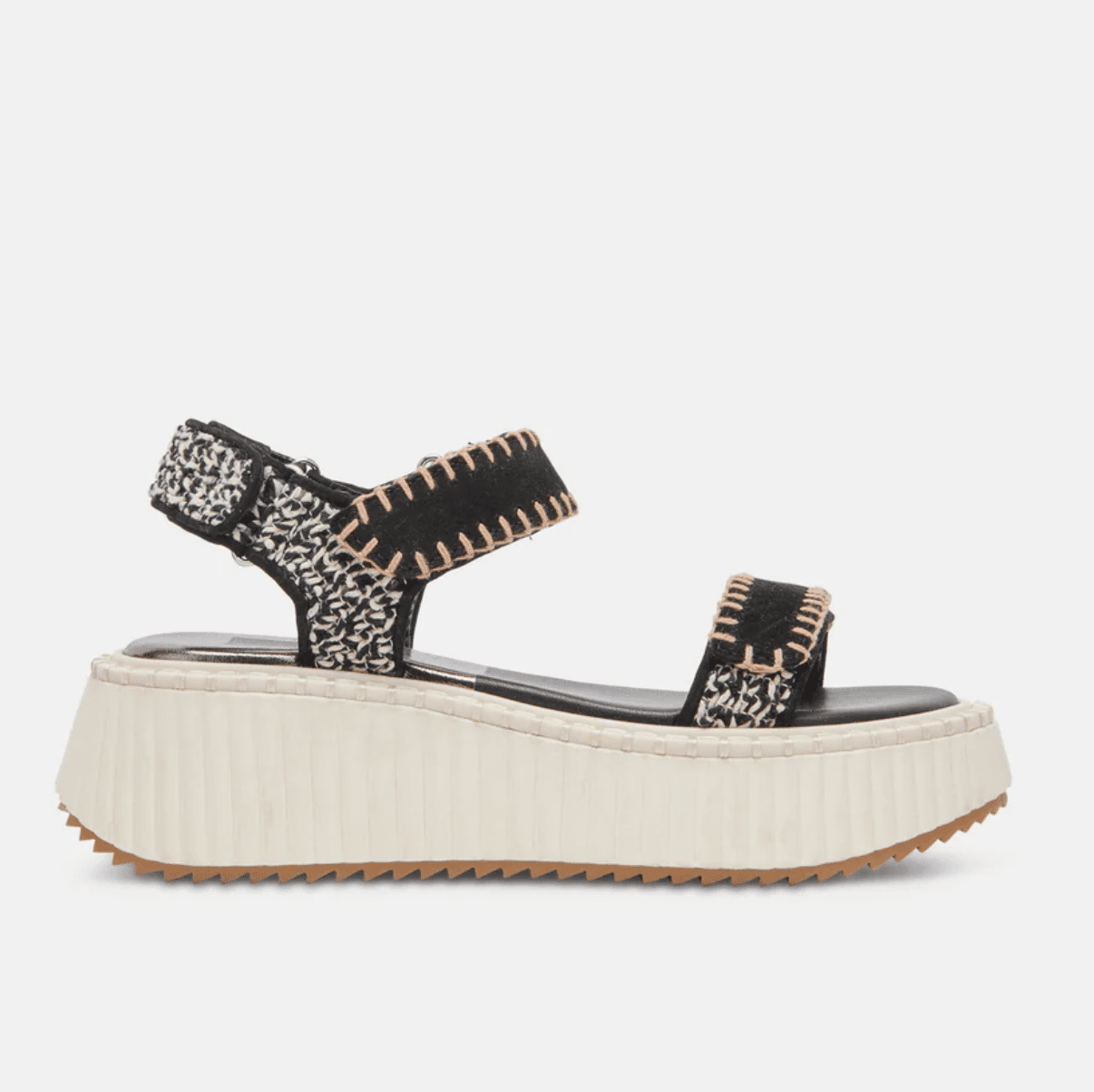 Dolce Vita Debra Sandals in Black White Nubuck