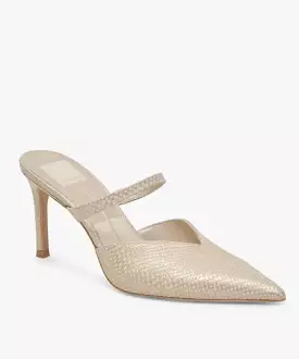 Dolce Vita Kanika Heels - Champagne Embossed Leather