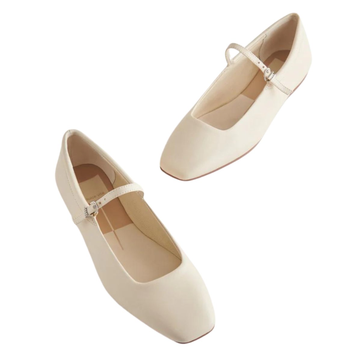 Dolce Vita Women's Reyes Ballet MJ Ivory Leather