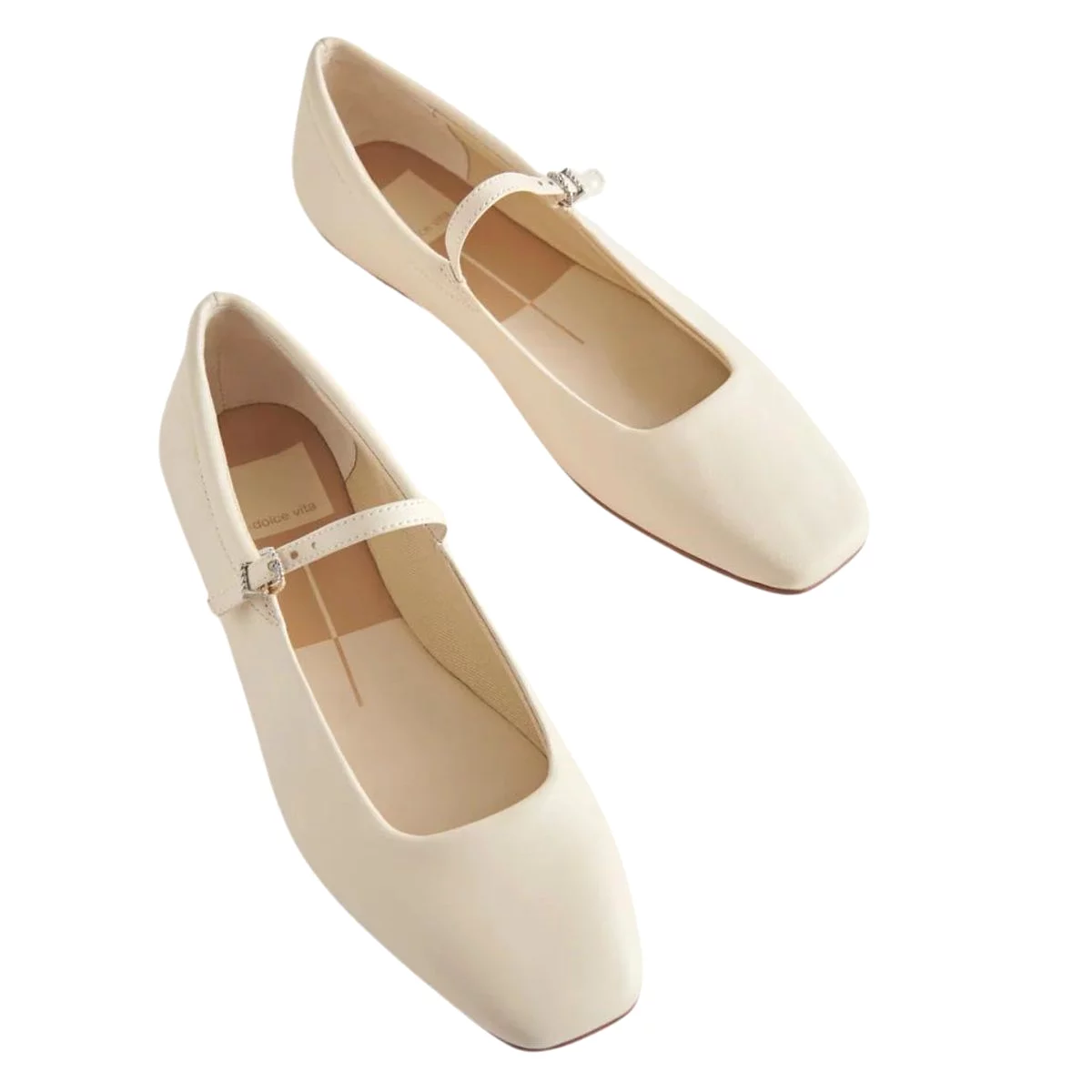 Dolce Vita Women's Reyes Ballet MJ Ivory Leather