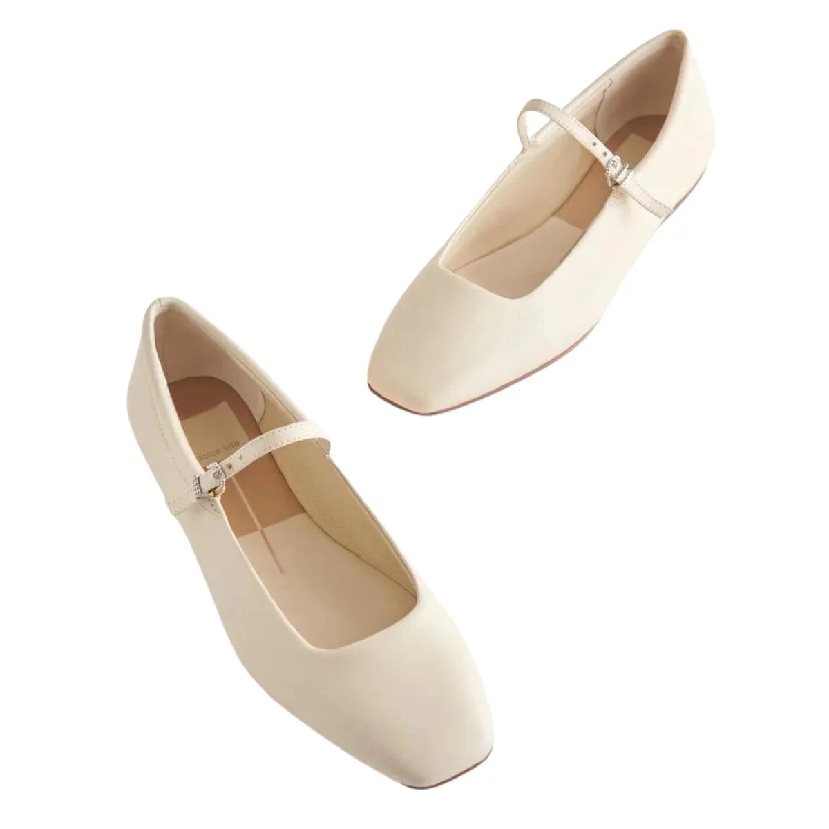 Dolce Vita Women's Reyes Ballet MJ Ivory Leather