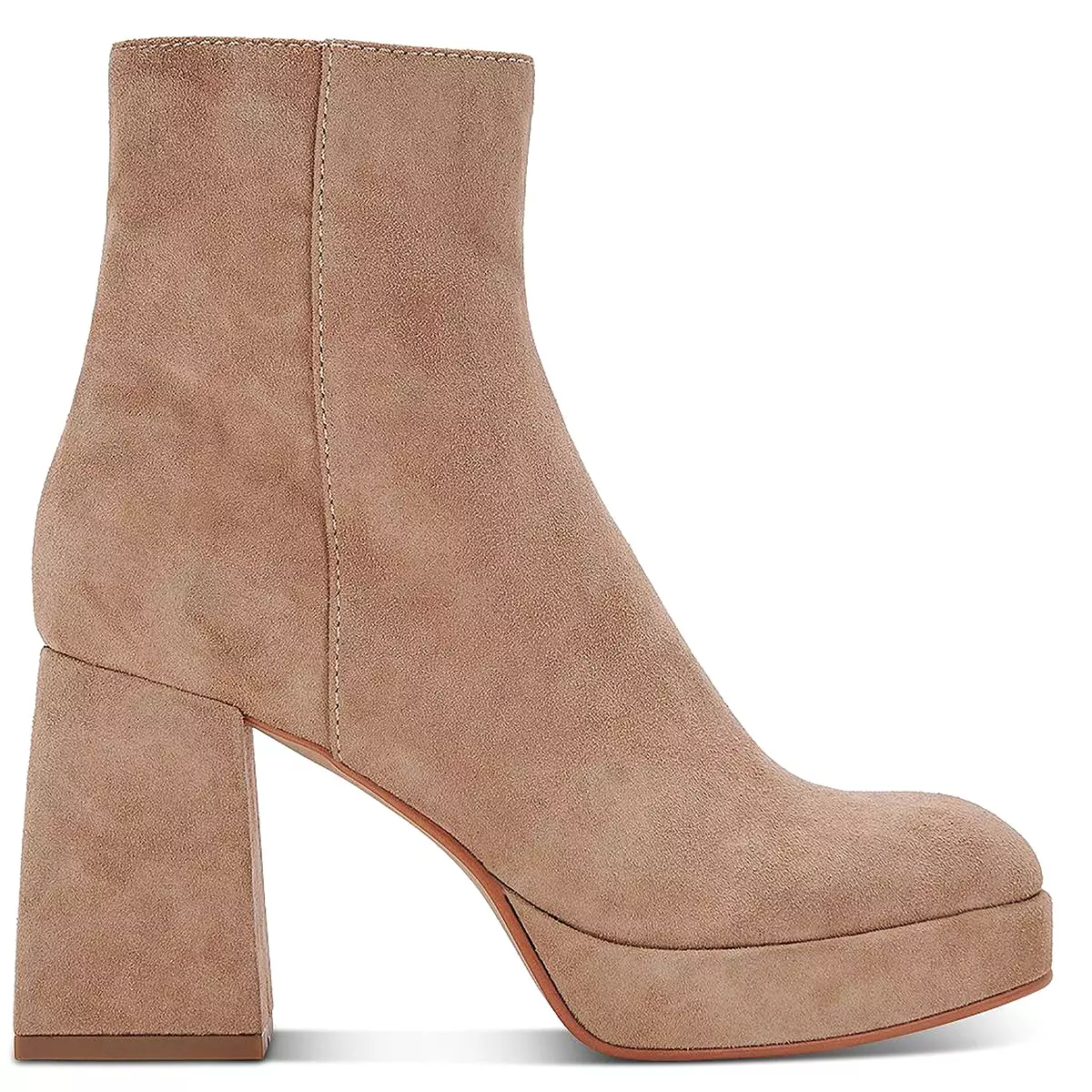 Dolce Vita Womens Ulyses Suede Zip Up Ankle Boots