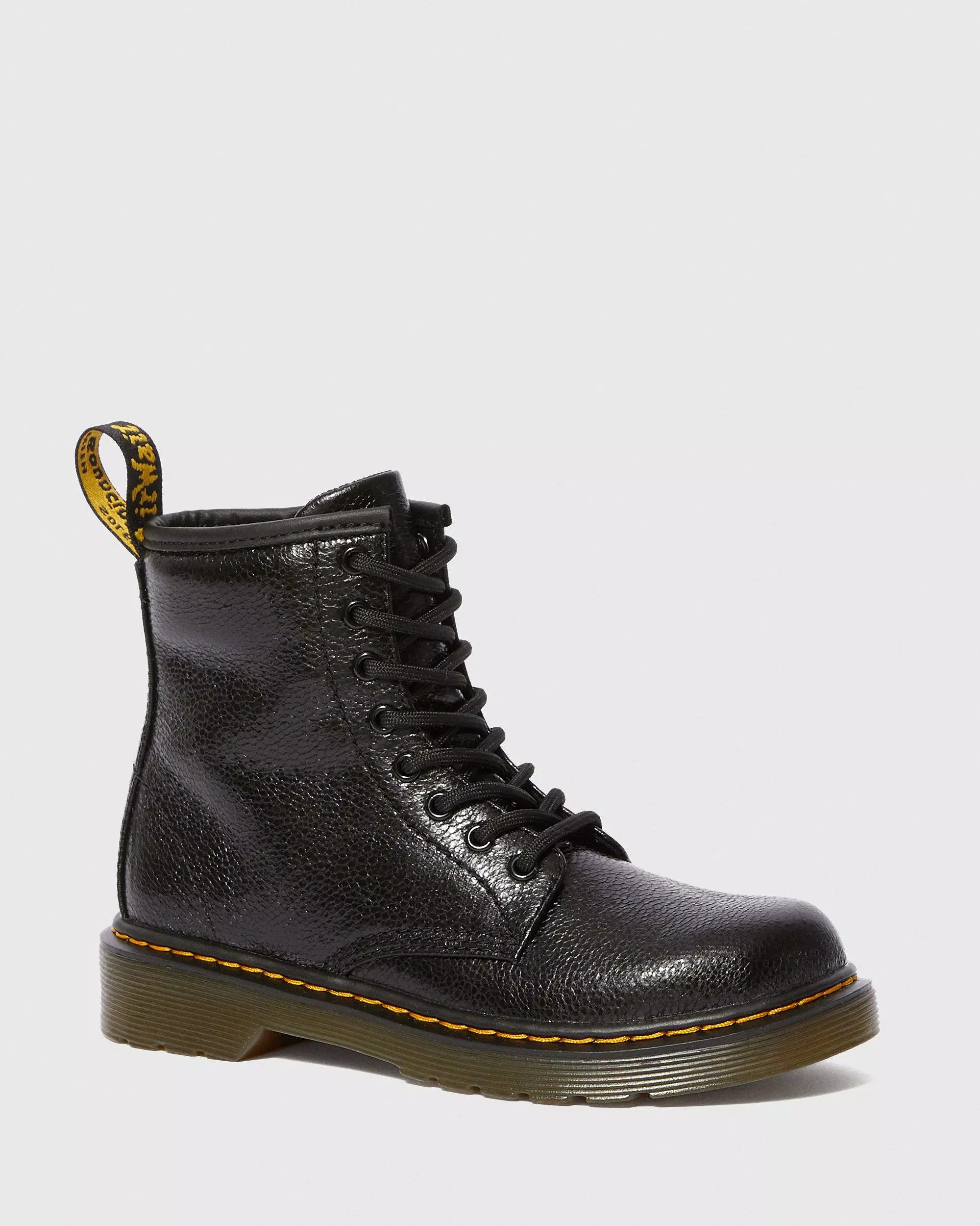 Dr Martens - kids 1460 Black Crinkle Metallic