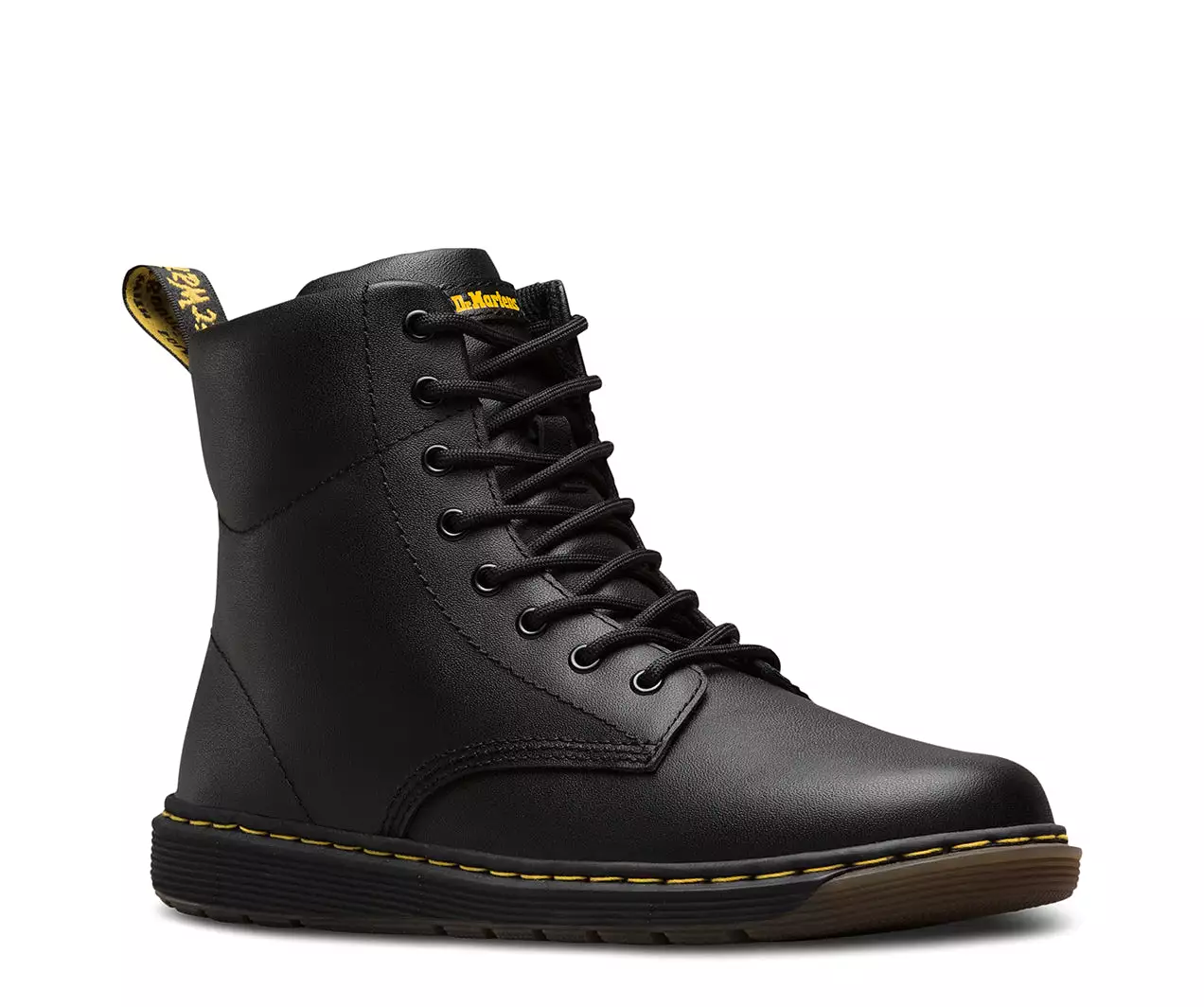 Dr Martens - Kid's Black Malky Leather