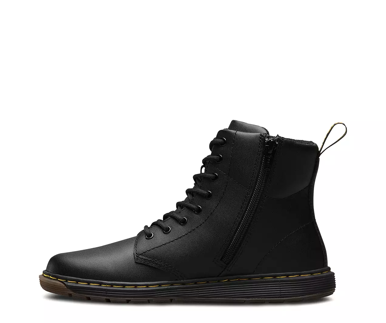 Dr Martens - Kid's Black Malky Leather