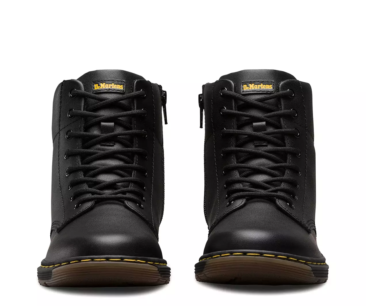 Dr Martens - Kid's Black Malky Leather