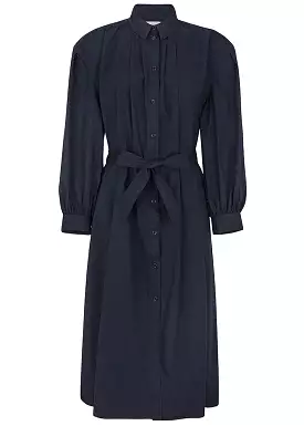 Esmé Studios Claire Midi Shirt Dress ES422-718 Kjole - Dark Sapphire