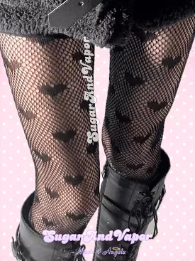 Frankie Cute Heart Fishnet Tights