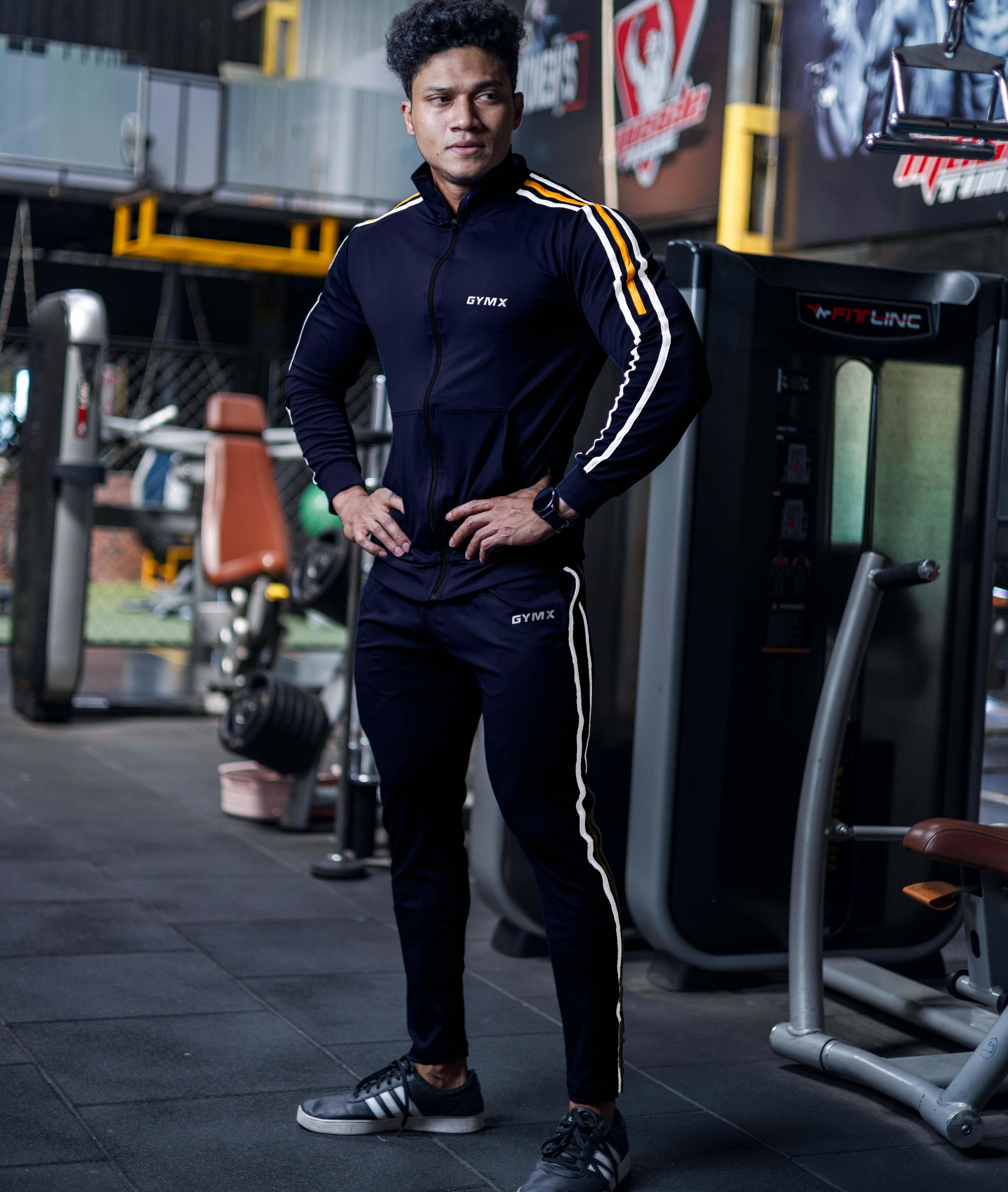 Genesis GymX Epic Blue Tracksuit: Jacket+ Trackpant