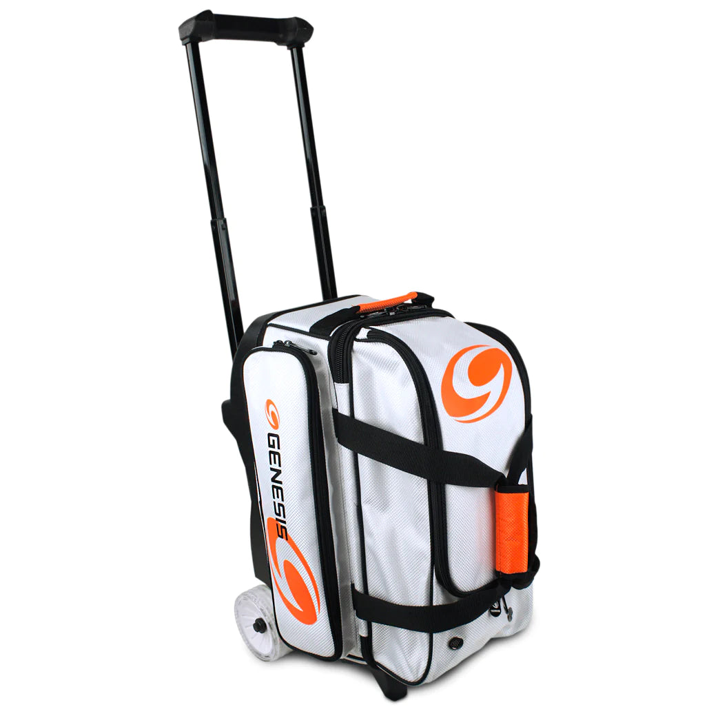 Genesis Sport 2 Ball Roller Bowling Bag White