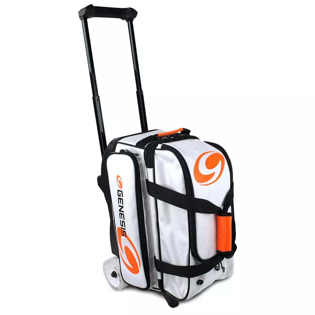 Genesis Sport 2 Ball Roller Bowling Bag White