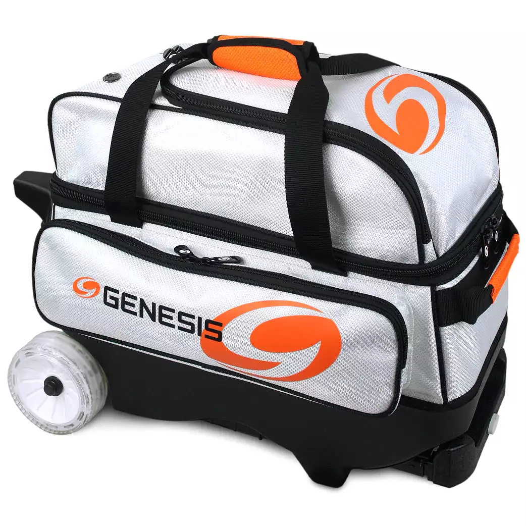 Genesis Sport 2 Ball Roller Bowling Bag White