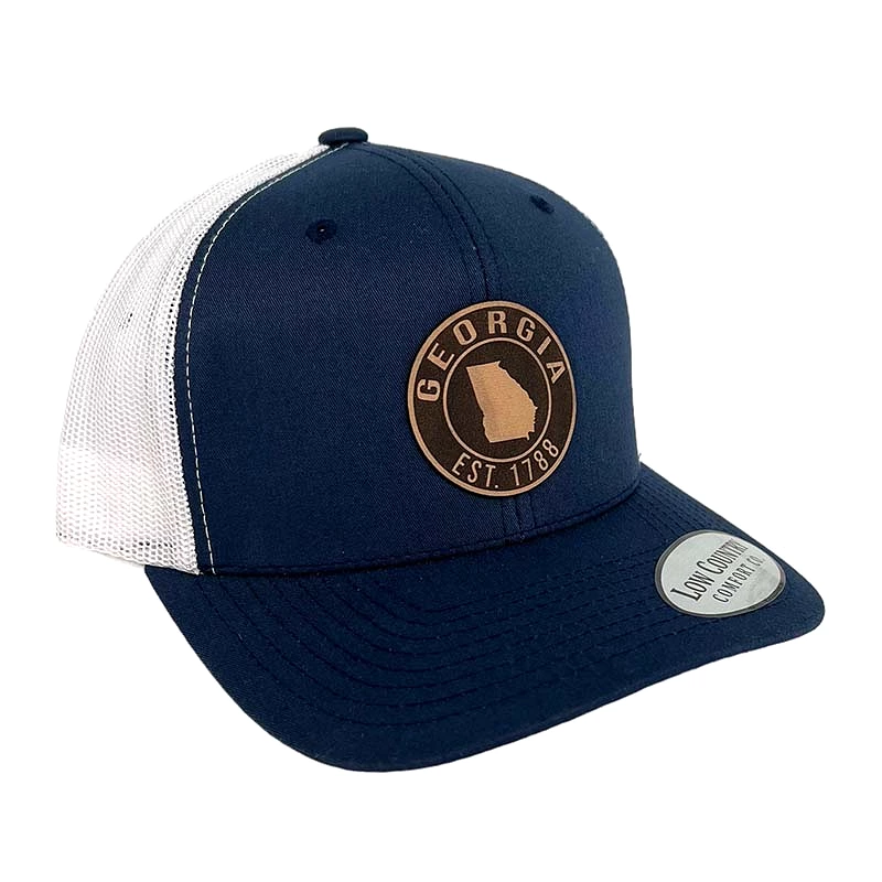 Georgia Circle Trucker in Navy