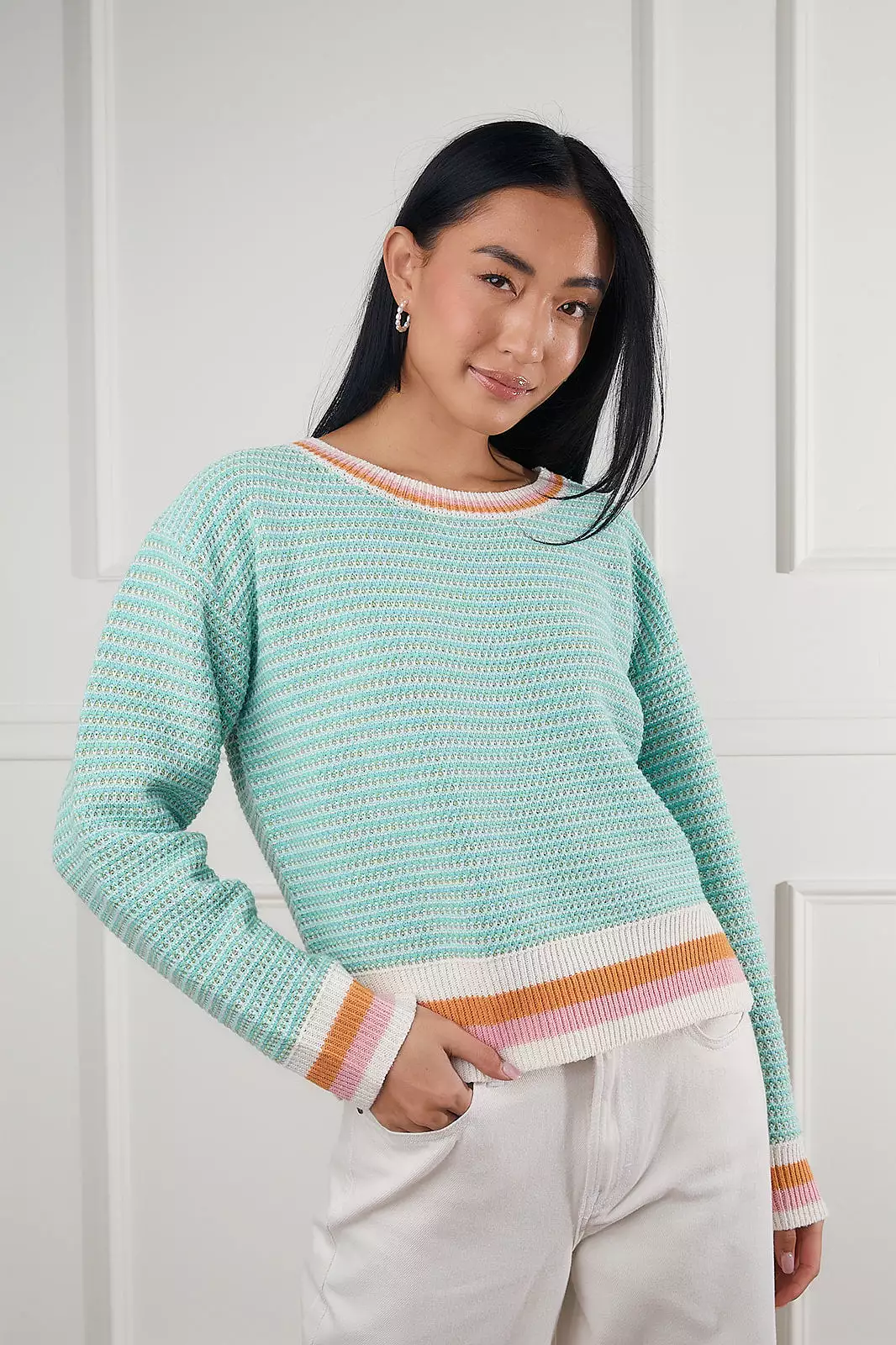 Georgia Crochet Knit Sweater Top