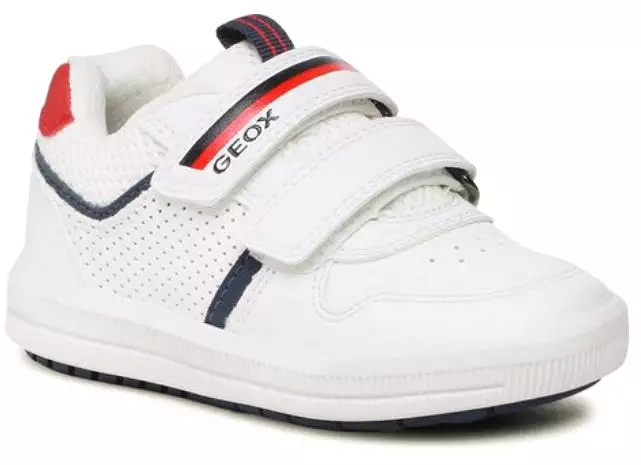 Geox Arzach White Velcro Sneakers