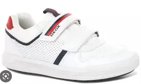 Geox Arzach White Velcro Sneakers