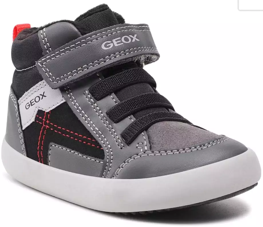 Geox Baby Gisli Black/Grey Hightop Sneakers