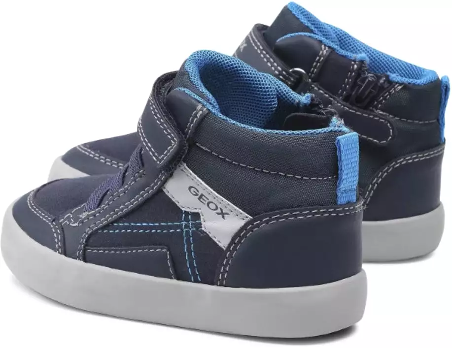 Geox Baby Gisli Navy Hightop Sneakers