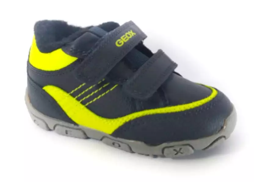 Geox Balu Navy Lime Baby Booties