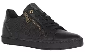 Geox Blomiee Black Side Zipper Sneakers