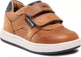 Geox Caramel Navy Double Velcro Sneakers