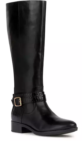 Geox D Felicity A Womens Leather Long Boot