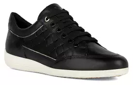 Geox D Myria A Womens Leather Lace Up Trainer