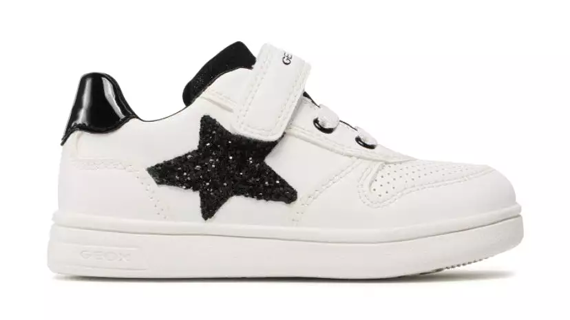 Geox DJ Rock White Black Star Sneakers