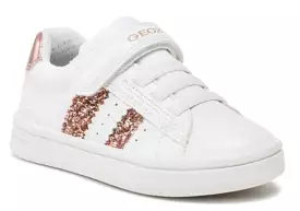 Geox DJ Rock White Rose Gold Sneakers