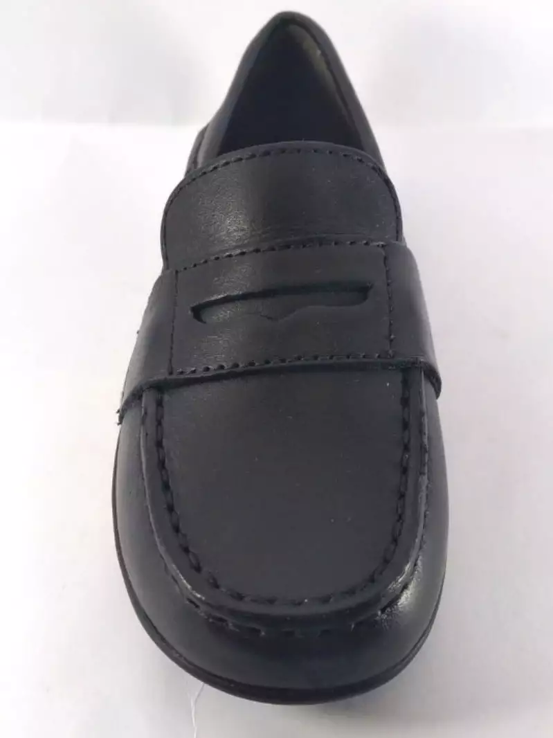 Geox Fast Black Leather Moccasin Loafer