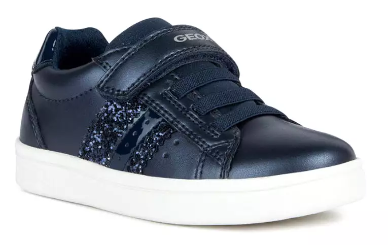 Geox Girls Navy Glitter DJ Sneakers