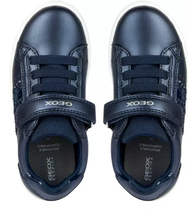 Geox Girls Navy Glitter DJ Sneakers